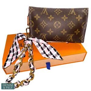 Louis Vuitton Pochette Accessoires Monogram Pouch Chain Strap France AR0848